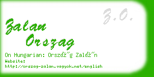 zalan orszag business card